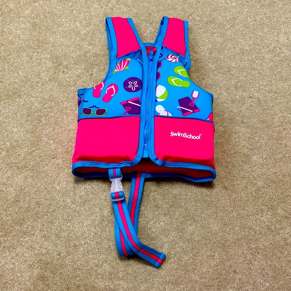 Medium large, 33-55lbs child swim vest by Aqua Leisure Swim school